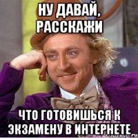 ну давай, расскажи что готовишься к экзамену в интернете
