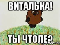 Виталька! ты чтоле?