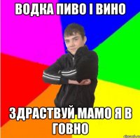 Водка пиво i вино здраствуй мамо я в говно