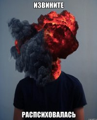 извините распсиховалась