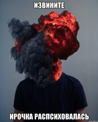 извините Ирочка распсиховалась