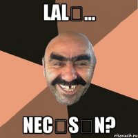Lalə... necəsən?