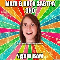 малі в кого завтра зно удачі вам