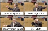 вова нажрался вова подрался вова утопил нивас ВОТ ЛОХ