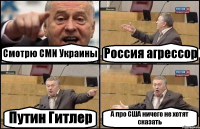 Смотрю СМИ Украины Россия агрессор Путин Гитлер А про США ничего не хотят сказать