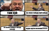 там хуй на лево пойду хуй найду на право пойду в пизду попаду куда идти незнаю?????