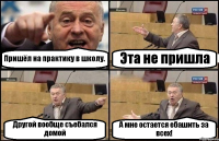 Пришёл на практику в школу. Эта не пришла Другой вообще съебался домой А мне остается ебашить за всех!