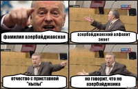 фамилия азербайджанская азербайджанский алфавит знает отчество с приставкой "кызы" но говорит, что не азербайджанка