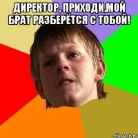 директор, приходи,мой брат разберётся с тобой! 