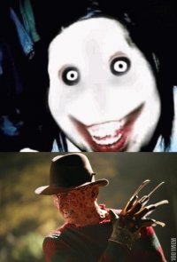 Создать мем Jeff vs Freddy