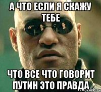 А что если я скажу тебе что все что говорит Путин это правда