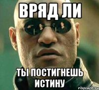 Вряд ли Ты постигнешь истину