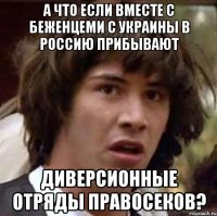 А что если вместе с беженцеми с украины в россию прибывают диверсионные отряды правосеков?