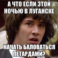 А что если этой ночью в луганске начать баловаться петардами?