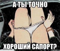 А ты точно Хороший сапорт?