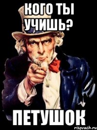 Кого ты учишь? Петушок