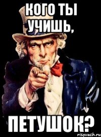 Кого ты учишь, Петушок?