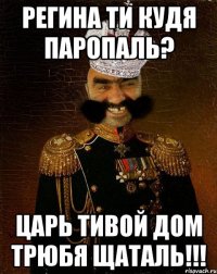 РЕГИНА ТИ КУДЯ ПАРОПАЛЬ? ЦАРЬ ТИВОЙ ДОМ ТРЮБЯ ЩАТАЛЬ!!!