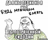 да я жы педик но я жы ты потраченный сидоджи