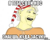 Я тебе свой нос Знаешь куда засуну...