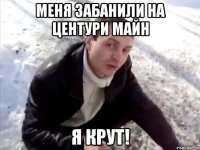 меня забанили на центури майн я крут!