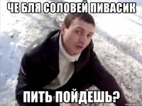 Че бля СОЛОВЕЙ ПИВАСИК ПИТЬ ПОЙДЕШЬ?