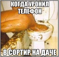 Когда уронил телефон В сортир на даче