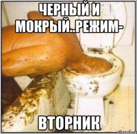 черный и мокрый..режим- вторник