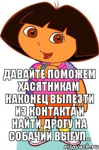 Давайте поможем хасятникам наконец вылезти из контакта и найти дрогу на собачий выгул..