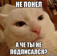 Не понел А че ты не подписался?