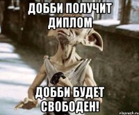 Добби получит диплом Добби будет свободен!