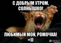 С добрым утром, солнышко! Любимый мой, Ромочка! =))