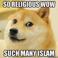 so religious wow Such many islam