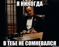 Я никогда в тебе не сомневался