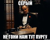 Серый не гони нам тут пургу