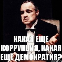 Какая еще коррупция, какая еще демократия?