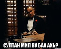  Султан мил ву Бах Ахь?