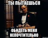 Ты пытаешься обидеть меня непочтительно