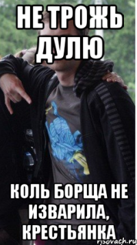 не трожь дулю коль борща не изварила, крестьянка