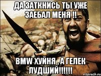 Да заткнись ты уже заебал меня !! BMW хуйня , а ГЕЛЕК лудший!!!!!!