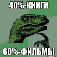 40%-книги 60%-фильмы