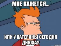 МНЕ КАЖЕТСЯ... ИЛИ У КАТЕРИНЫ СЕГОДНЯ ДНЮХА?