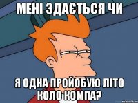 мені здається чи я одна пройобую літо коло компа?