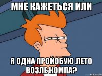 мне кажеться или я одна пройобую лето возле компа?