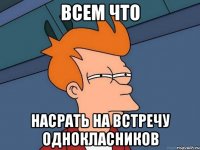 всем что насрать на встречу однокласников