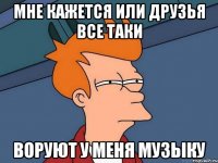 Мне кажется или друзья все таки воруют у меня музыку