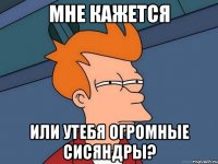 Мне кажется Или утебя огромные сисяндры?