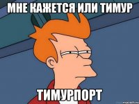 мне кажется или тимур тимурпорт