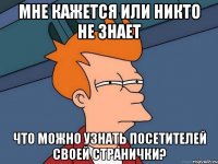 Мне кажется или никто не знает что можно узнать посетителей своей странички?