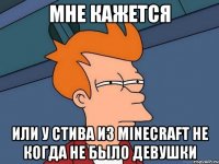 мне кажется или у Стива из Minecraft не когда не было девушки